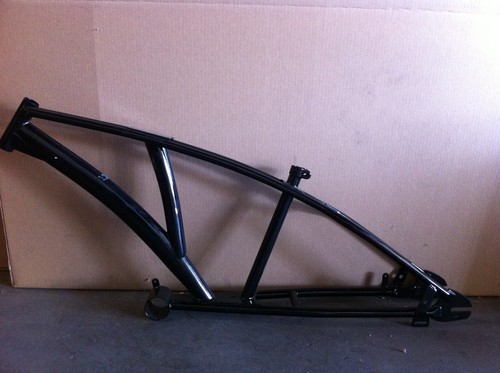 Black chopper bike frame - black,