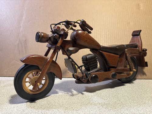 Handcrafted wooden motorcycle - wooden,