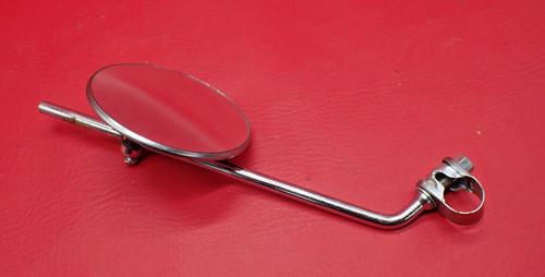 Chrome round bicycle mirror - round,