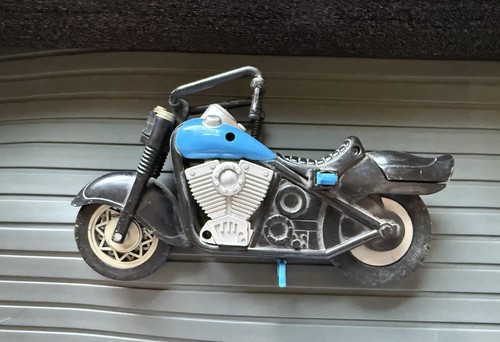 Toy motorcycle blue black - 7”,