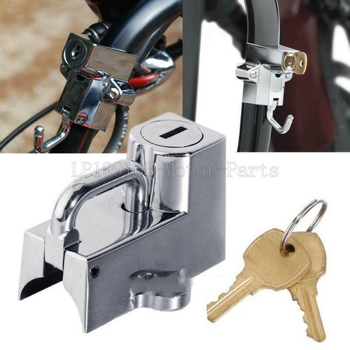Chrome handlebar helmet lock - chrome,