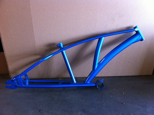 Blue chopper bike - bike, frame