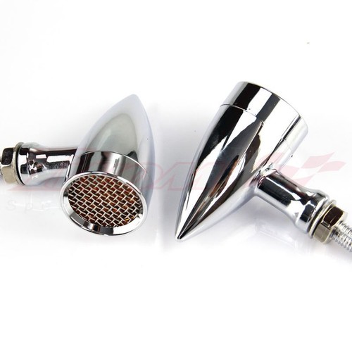 Motorcycle chrome bullet - chrome,
