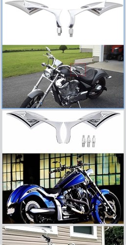 Chrome cnc motorcycle rearview - cnc,
